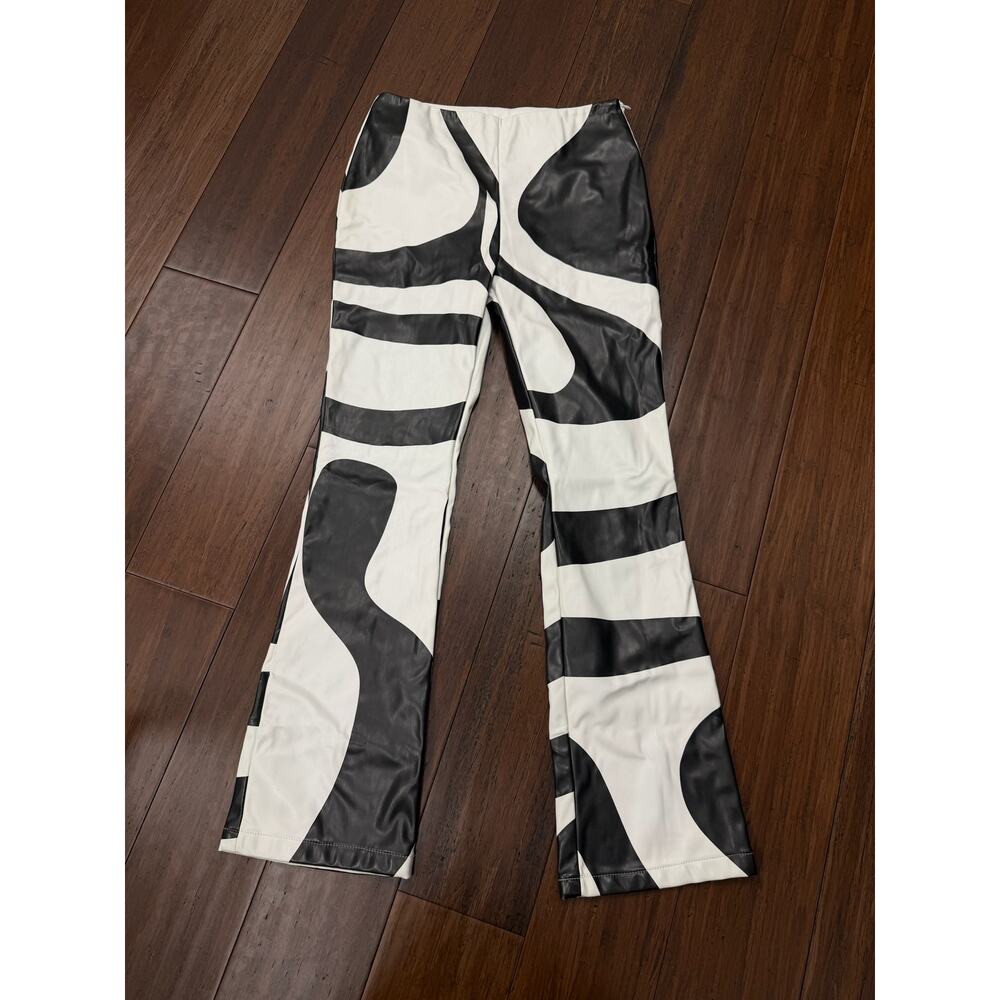 Groove On Faux Leather Flare Trouser Pant AKIRA Medium